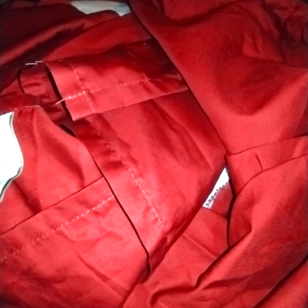 Burgundy Twin Size Dust Ruffle Bed Skirt